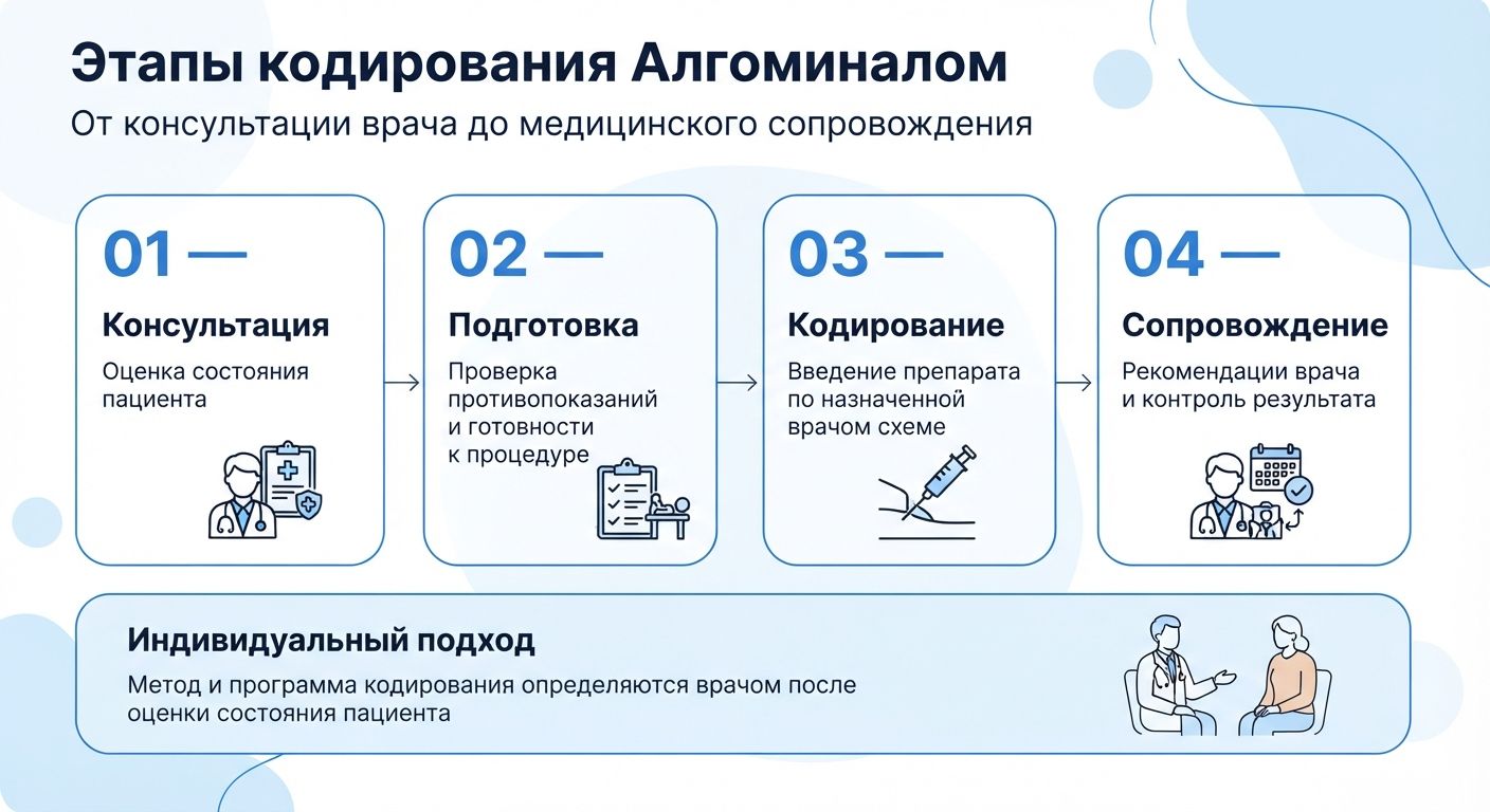 Кодирование препаратом «Алгоминал» в Нерчинске инфографика